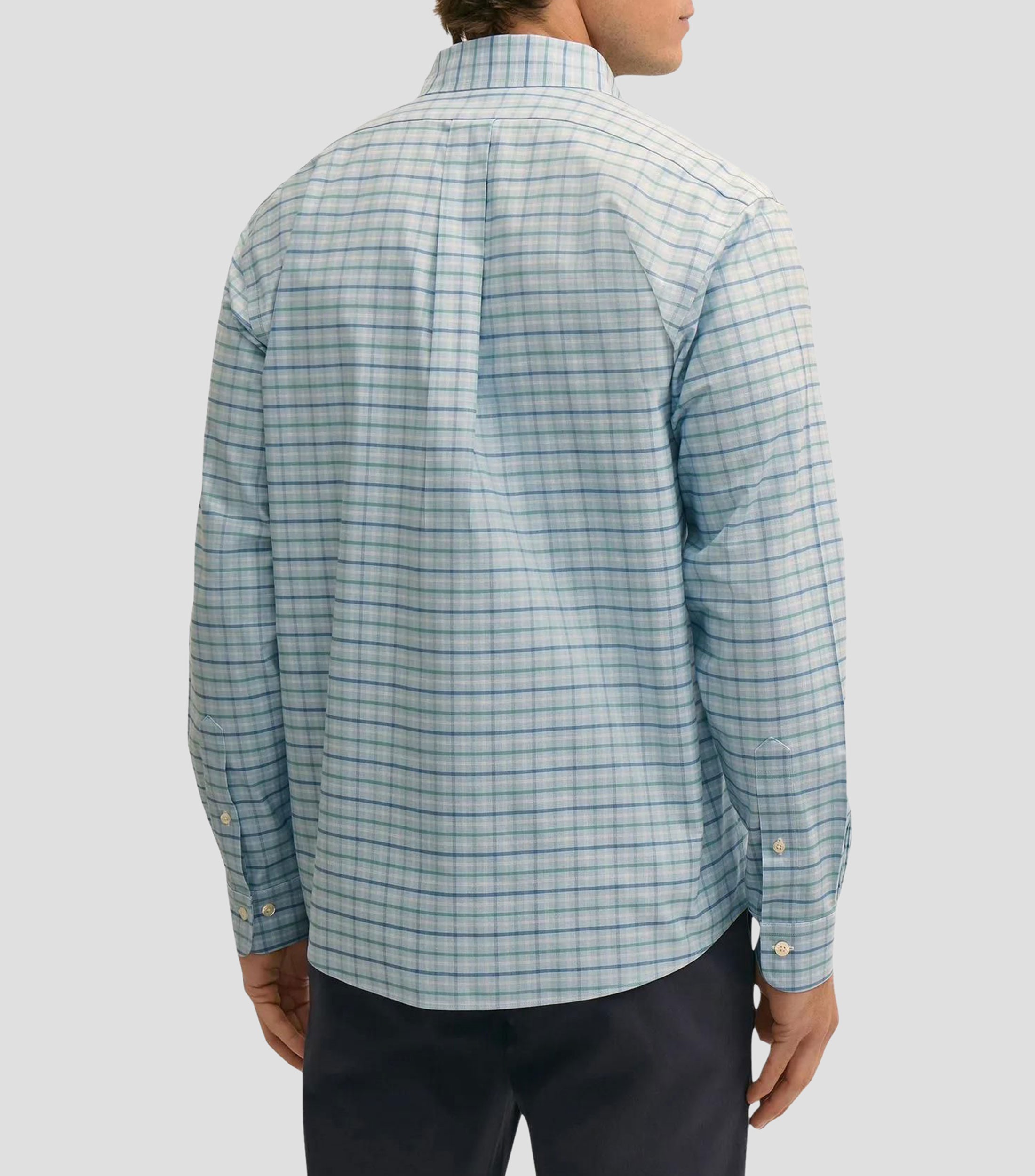 Camisa a cuadros manga larga Hombre